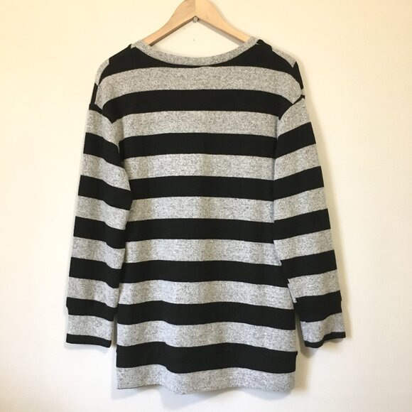 Punky Grey Black Tire Chevron Stripe Sweater - Picture 2 of 16